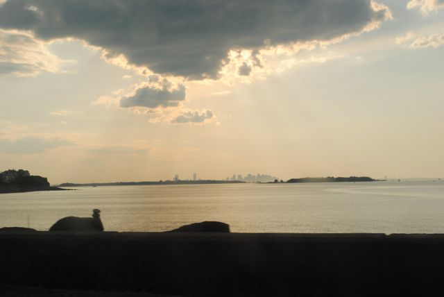 Boston skyline from Hull