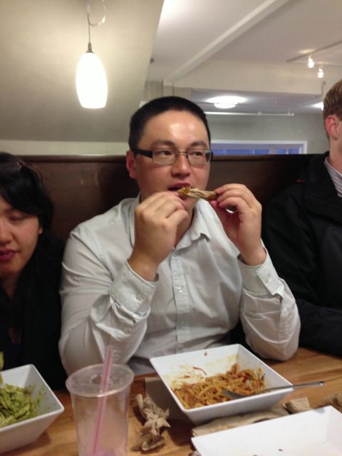 eating chicken wings