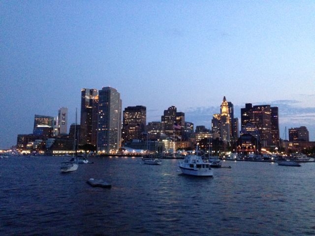 Boston skyline at twilight
