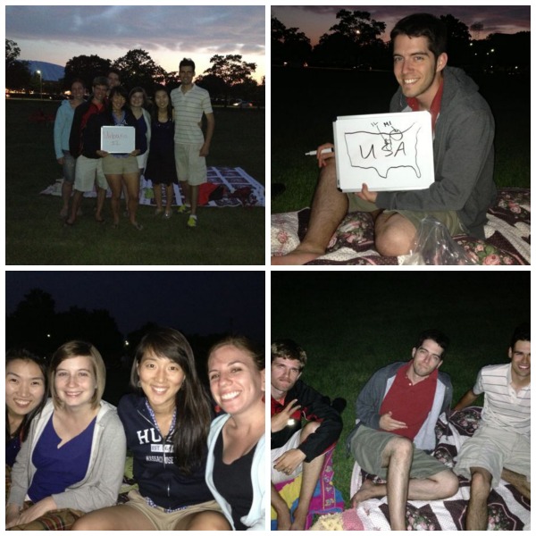 Fireworks watching collage