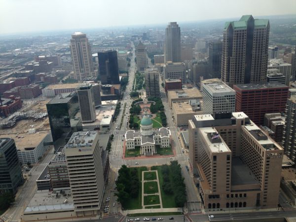view from St. Louis Arch