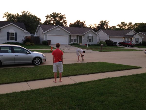 Joey launching rocket.