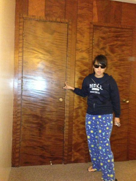 Locked door in hotel 