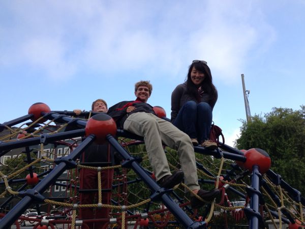 Jordan, Harrison, and Mica climbing
