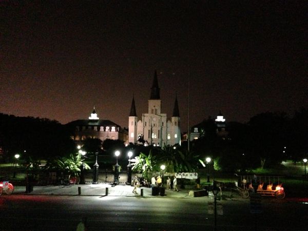 Jackson Square by night